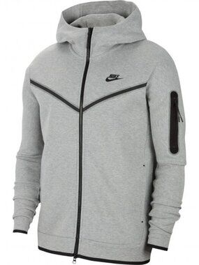 Nike Mens Tech Fleece Hoodie Grey Medium Long Sleeve Full Zip